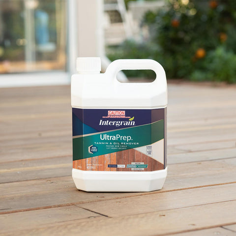Intergrain UltraPrep Tannin & Oil Remover 4L Salts-Based Timber Prep