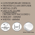Luce Bella Ceiling Light - 40cm - Frosted Glass - Contemporary Design - SuperSaverAU - view 3