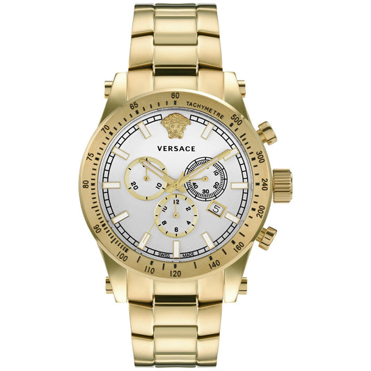 Versace Men's Sports Yellow Gold Tone Chronograph Watch VEV800619