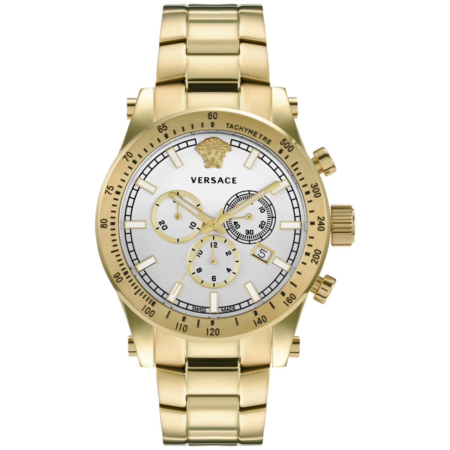Versace Men's Sports Yellow Gold Tone Chronograph Watch VEV800619 - SuperSaverAU - view 1