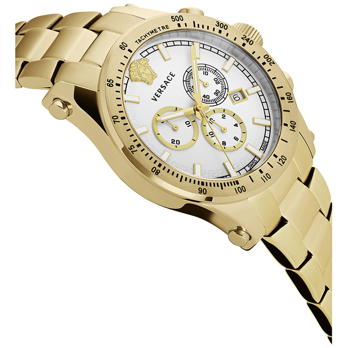 Versace Men's Sports Yellow Gold Tone Chronograph Watch VEV800619 - SuperSaverAU - view 3
