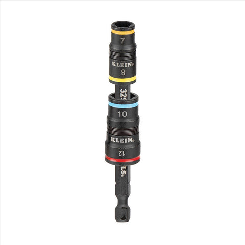Klein 4 in 1 Impact Rated Flip Socket Set - 7, 8, 10, 12 mm - Metric - SuperSaverAU - view 1