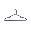 Practa Black Heavy Duty Plastic Tube Clothes Hangers 15 Pack - 445mm x 215mm - Anti-Slip Notches - Extra-Wide Design - SuperSaverAU - view 1