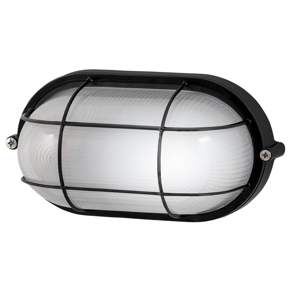 Arlec Black Oval Caged Bunker Light - 1 x 60W E27 - Weather Resistant - 210mm - SuperSaverAU - view 2