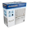 Evekare Brushed Nickel Corner Shelf with Grab Rail for Bathroom Support