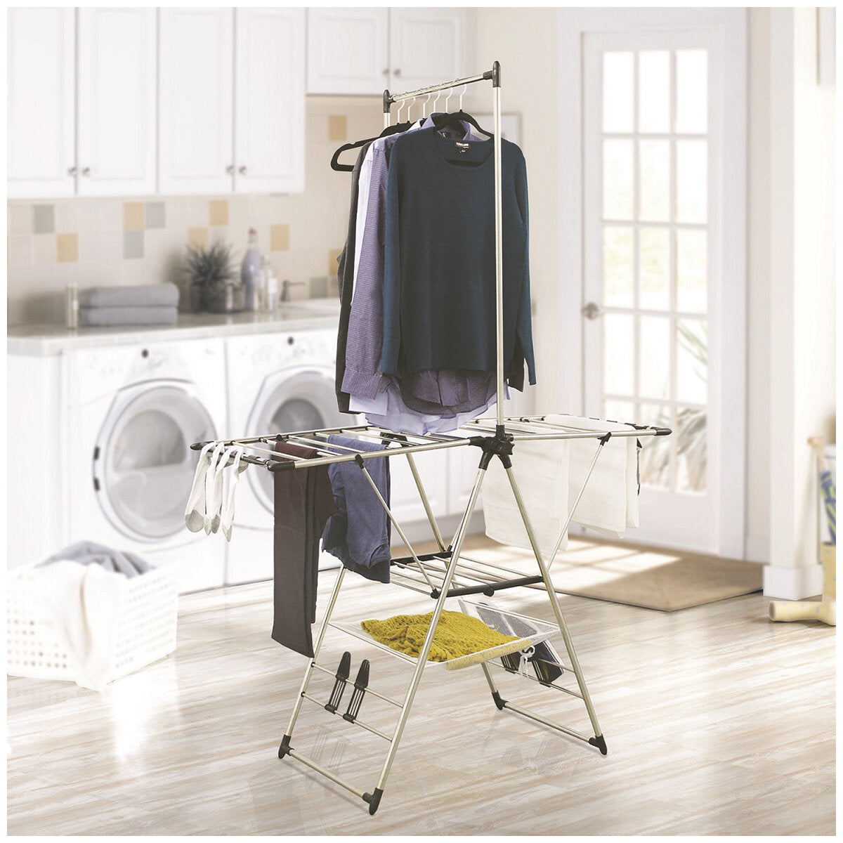Mesa Gullwing Deluxe Clothes Drying Rack With Mesh Shelf