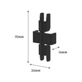 Flexi Storage Wall Strip Joiner 2 Pack Black Steel Easy Install - SuperSaverAU - view 3