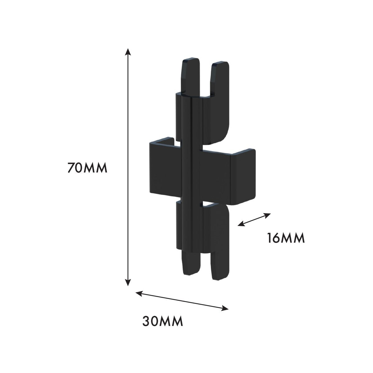 Flexi Storage Wall Strip Joiner 2 Pack Black Steel Easy Install - SuperSaverAU - view 3