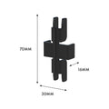 Flexi Storage Home Solutions Double Slot Wall Strip Joiner 2 Pack Black Powder-Coated