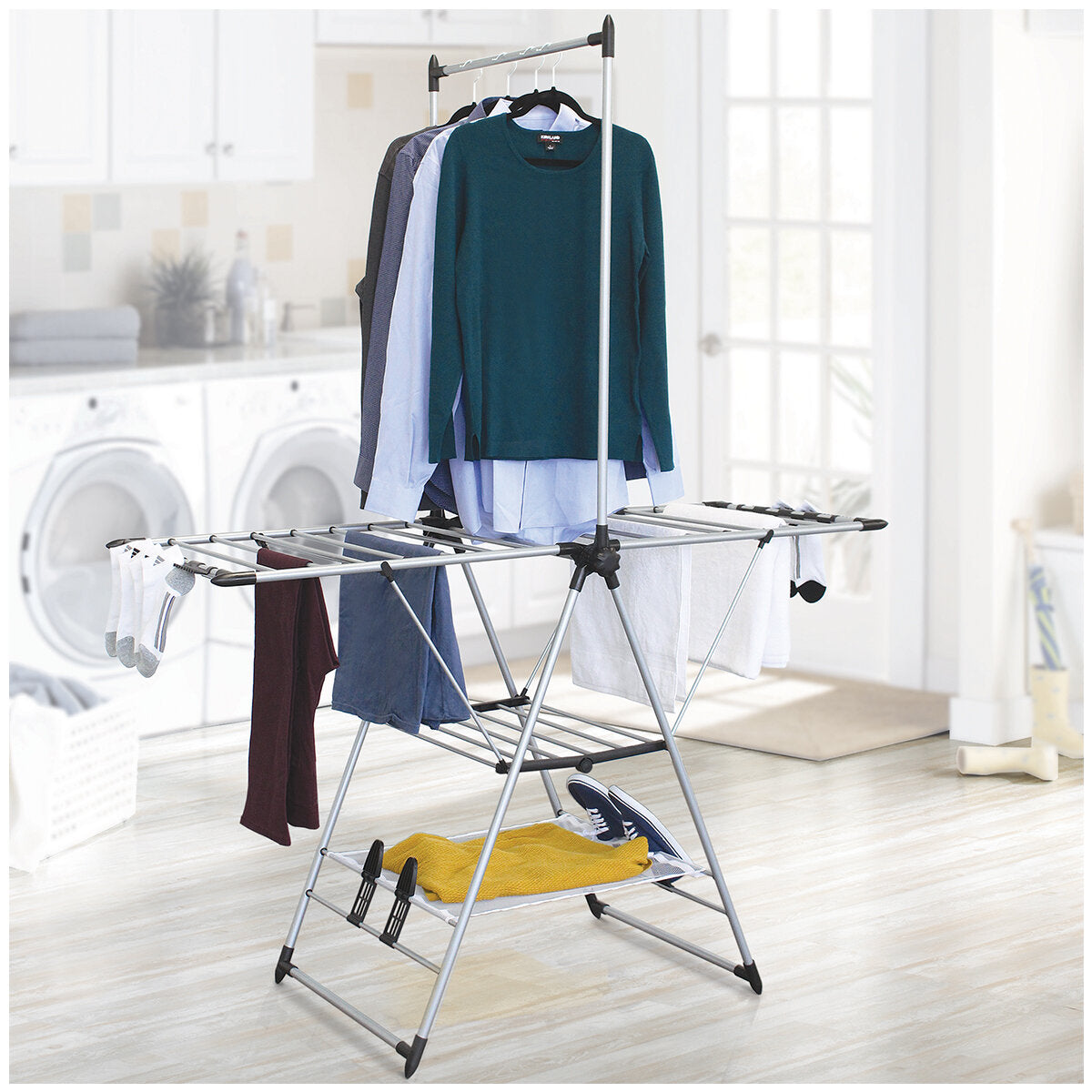 Mesa Gullwing Deluxe Clothes Drying Rack With Mesh Shelf