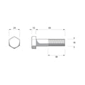 Zenith M16 x 65mm Hot Dip Galvanised Hex Head Bolts and Nuts 12 Pack - SuperSaverAU - view 3