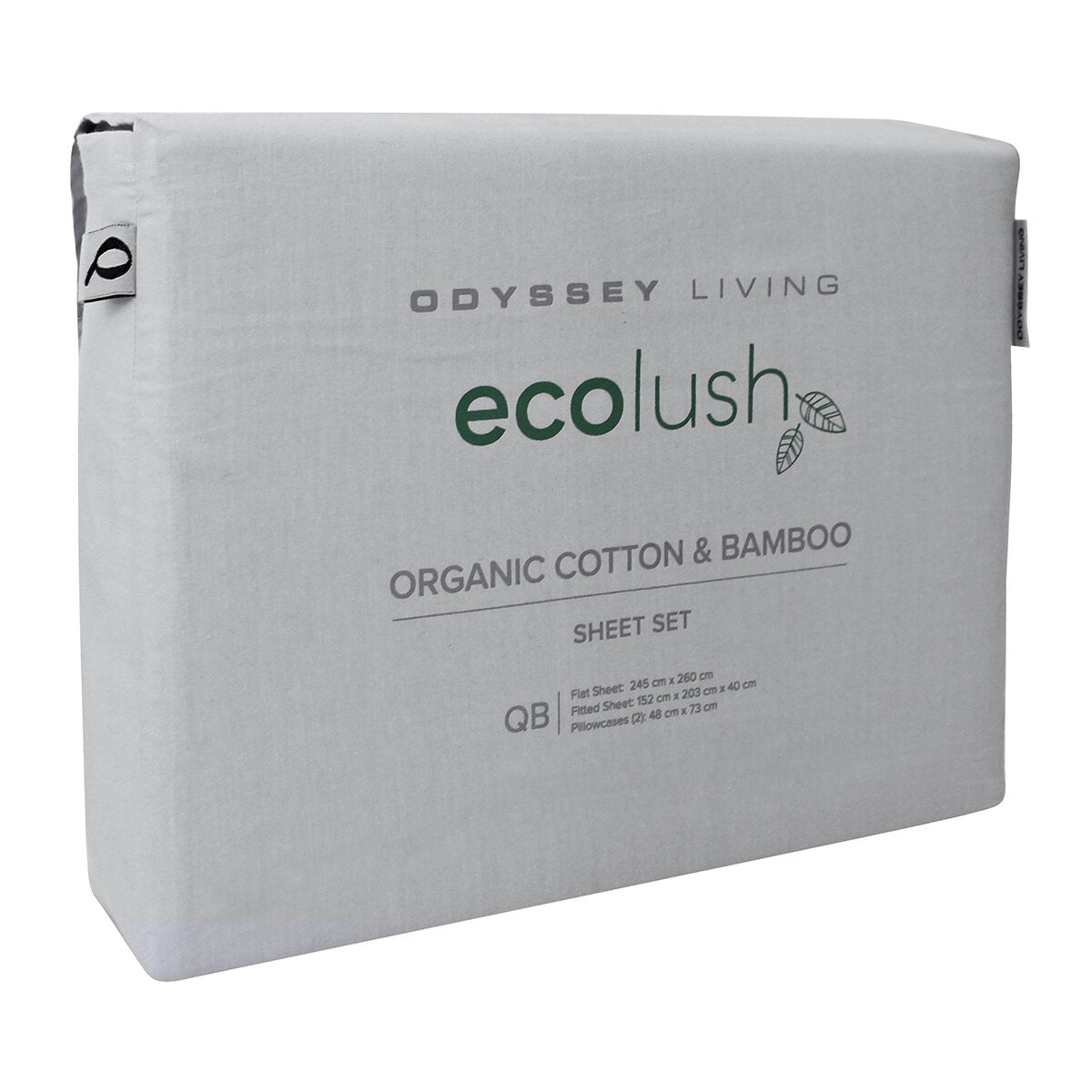 Odyssey Living Eco Lush Organic Cotton And Bamboo King Sheet Set Silver - SuperSaverAU - view 3