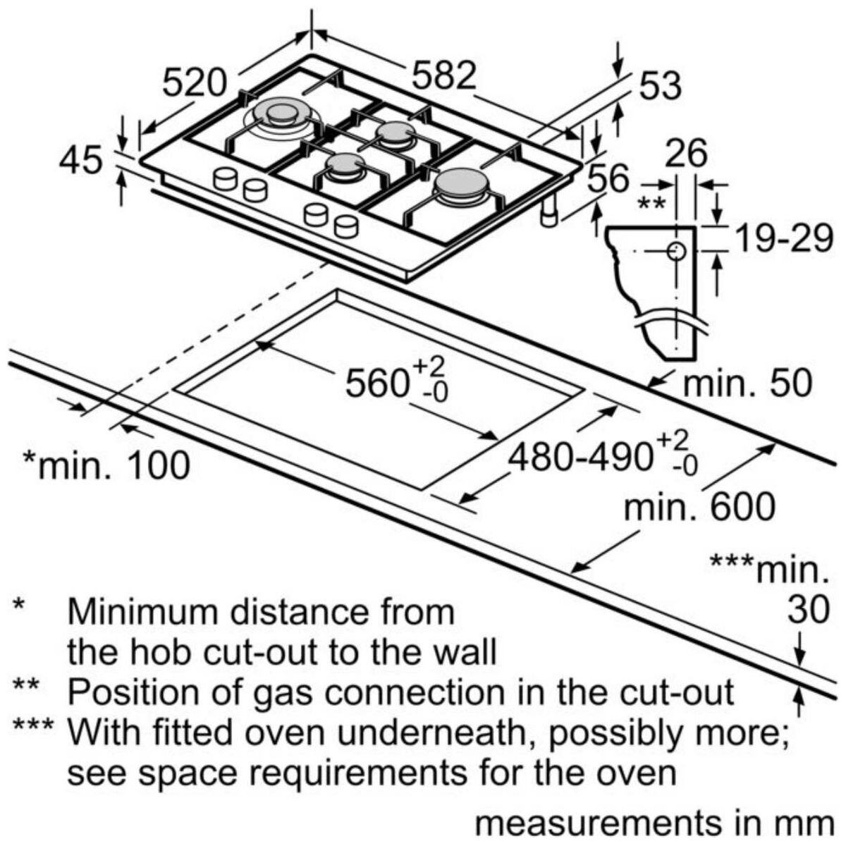 Bosch 60cm Series 6 Stainless Steel Gas Cooktop - FlameSelect, Wok Burner, Sword Knobs - PCI6A5B90A