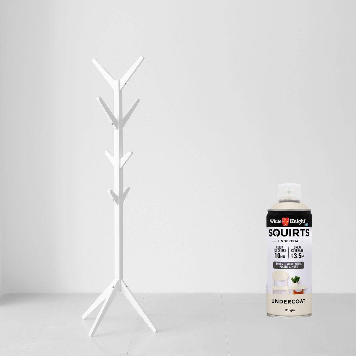 White Knight Squirts Undercoat Spray Paint 310g Solvent Based Durable - SuperSaverAU - view 4