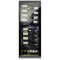 Caso Design 97 Bottle Wine Fridge - Black - Dual Zone - 18 Telescopic Shelves - WF-291-PD