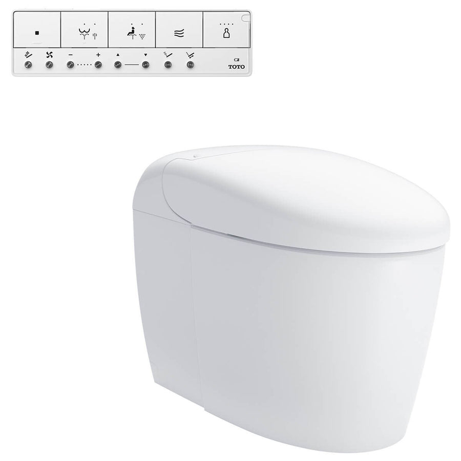Toto Neorest RS Wall Faced Smart Toilet Suite - S-Trap, Floor Flange, Heated Seat - NEOREST-RS-S305