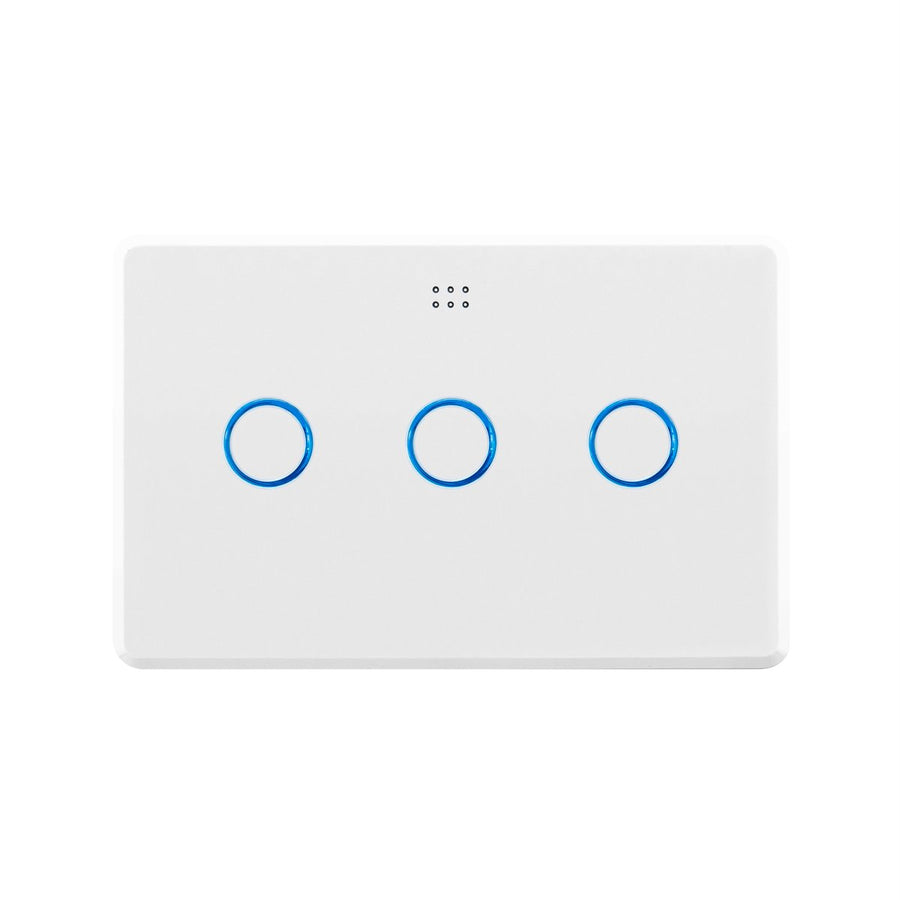 Deta Smart Touch Light Switch - Triple Gang - 40mm x 75mm x 110mm - White - SuperSaverAU - view 1