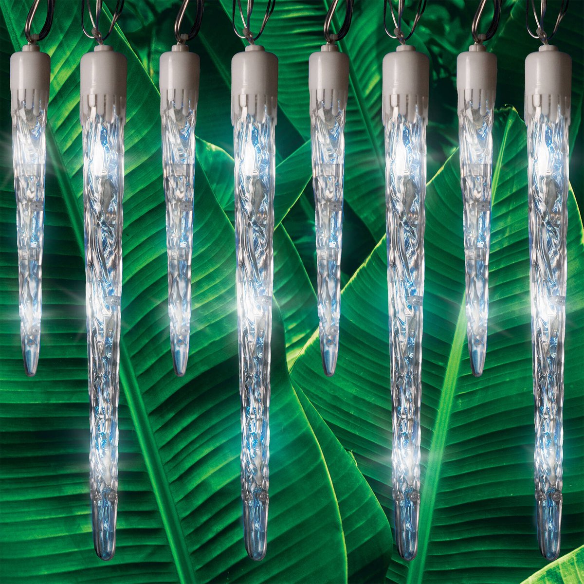 Lytworx White Solar Giant Icicle Lights 24 Pack - 6.9m - 72 LEDs - Outdoor - SuperSaverAU - view 2