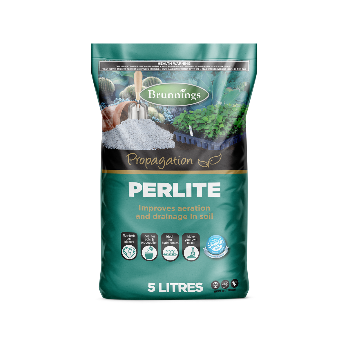 Brunnings Perlite 5L Lightweight Material For Root Growth - SuperSaverAU - view 1