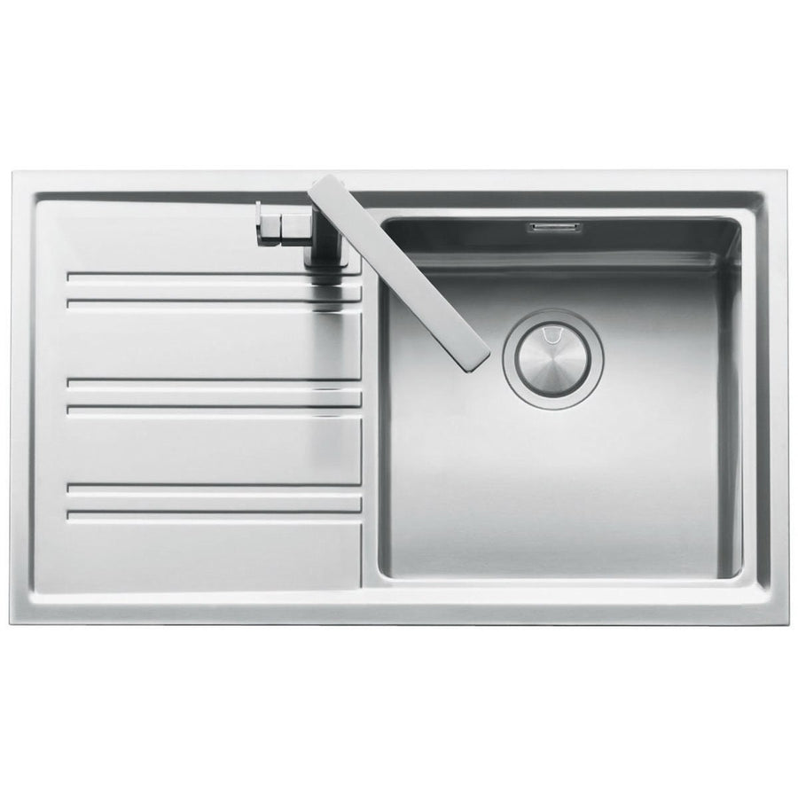 Barazza Easy single bowl sink with left hand drainer - 32L bowl, 304 stainless steel - EASY100R