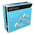 Estilo Chrome Bath Set - 140mm Spout Reach - Classic Design - Brass - SuperSaverAU - view 2