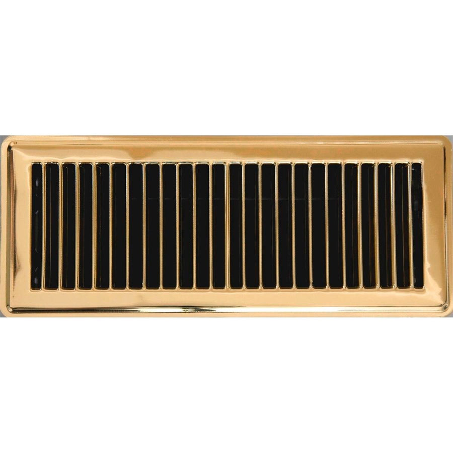 Accord Floor Register - 10 x 30cm - Polished Brass - Adjustable Damper - SuperSaverAU - view 1