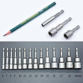 14 Sizes Socket Nut Driver Set with Bit Retention, 6-19mm Hex Shank - view 4