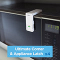 Perma Child Safety Ultimate Corner and Appliance Lock 4 Pack - 115mm x 92mm - Self-Adhesive - SuperSaverAU - view 2