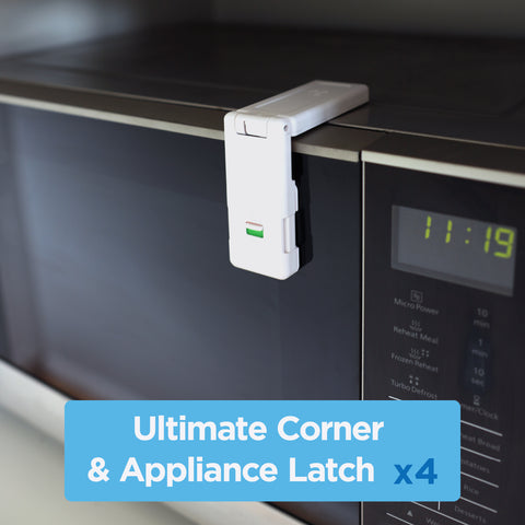 Perma Child Safety Ultimate Corner & Appliance Lock Self-Adhesive - 4 Pack