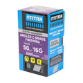 Titan 50 x 1.6mm 16 Gauge Electro Galvanised 20 Degree Angled C Brads - 2000 Pack