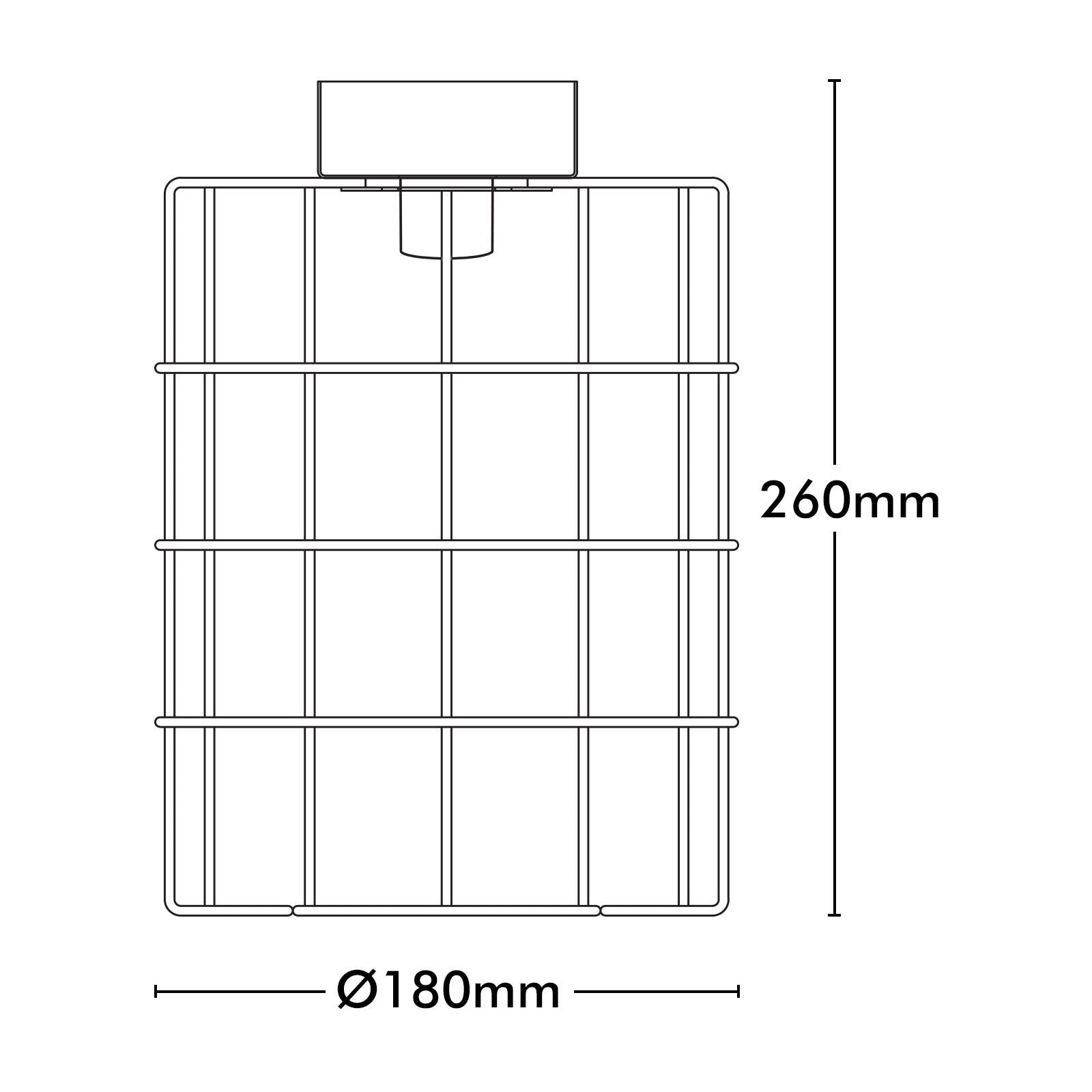 Brilliant Canal Matt Black Cage Batten Fix Light B22