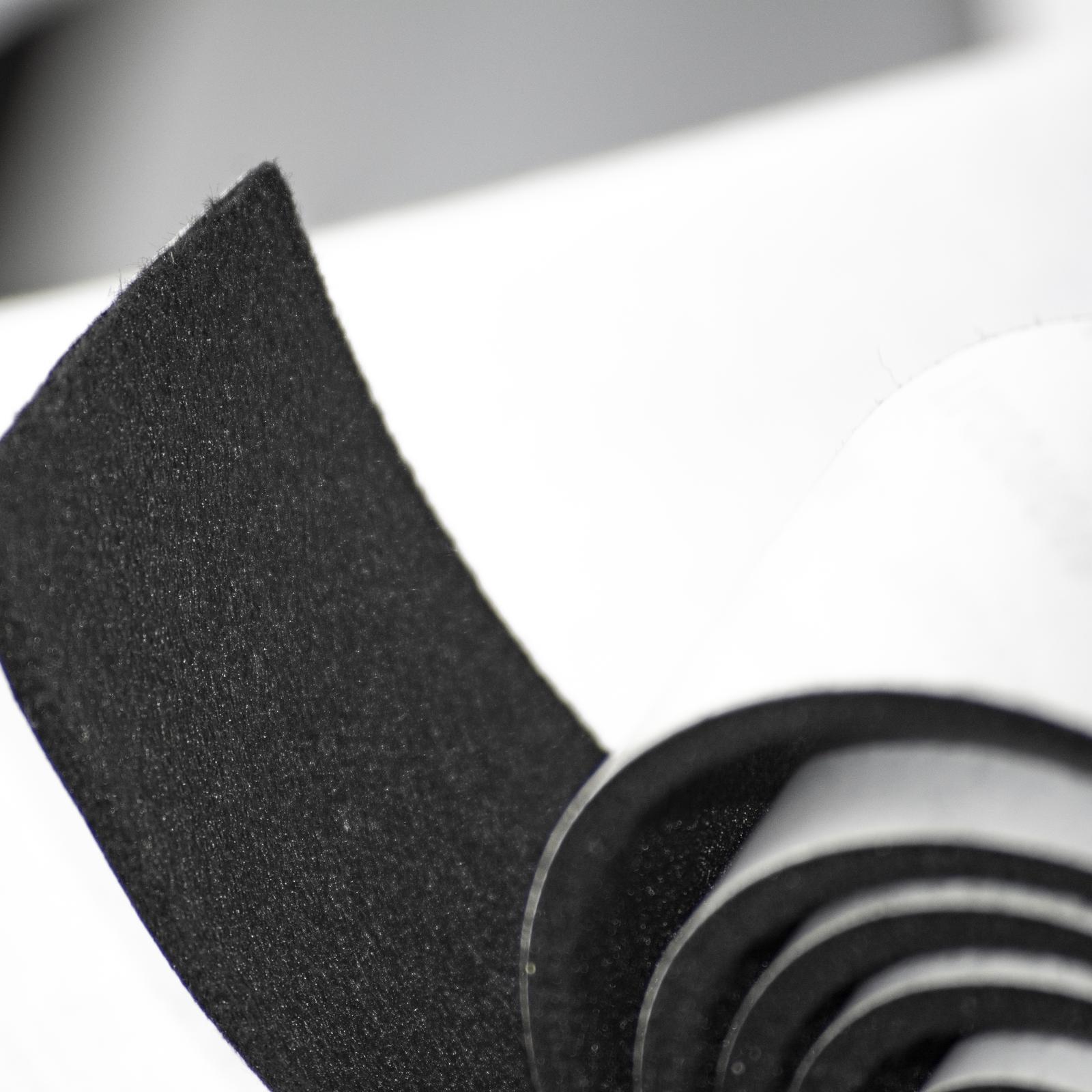 Moroday 40 x 3mm x 1m Black Felt Scratch Saver Self Adhesive Tape