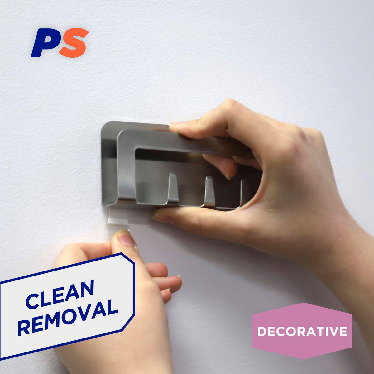 Permastik Steel Utility Rack - 140mm x 60mm - Stainless Steel - Easy Apply - SuperSaverAU - view 4