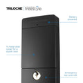 Gainsborough Freestyle Wifi Smart Lock Trilock - Matte Black - 68mm x 238mm - Concealed Keypad - App Control - SuperSaverAU - view 4