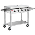 Beefeater Clubman 4 Burner Flat Top LPG BBQ - Stainless Steel - Quartz Start Ignition - BD16440