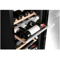 KingsBottle Atelier Duo 86 Bottle Dual Zone Wine Fridge - Black Glass Door - Right Hinge - KB245DX-BK-RHH