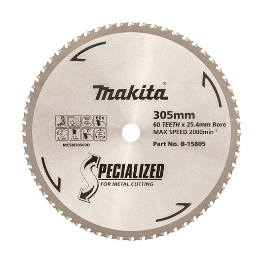 Makita 305mm 60T Metal Circular Saw Blade B-15805 - Precision Cutting - Durable