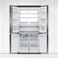 Fisher & Paykel Series 7 690L Quad Door Fridge - Matte Black Glass - Ice and Water - RF730QZUVB1