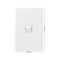 Deta X6 White Single Vertical Switch - 1 Gang - Polycarbonate - Durable - SuperSaverAU - view 4