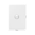 DETA X6 Single Vertical Switch 1 Gang Gloss White Polycarbonate 10A 240V
