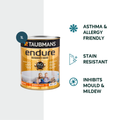 Taubmans 1L Low Sheen Endure Interior Walls Paint - White - Stain Resistant - SuperSaverAU - view 2