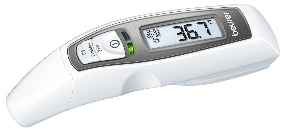 Beurer 6-in-1 Multi Function Digital Thermometer - Infrared Ear and Forehead Readings, Alarm - FT65