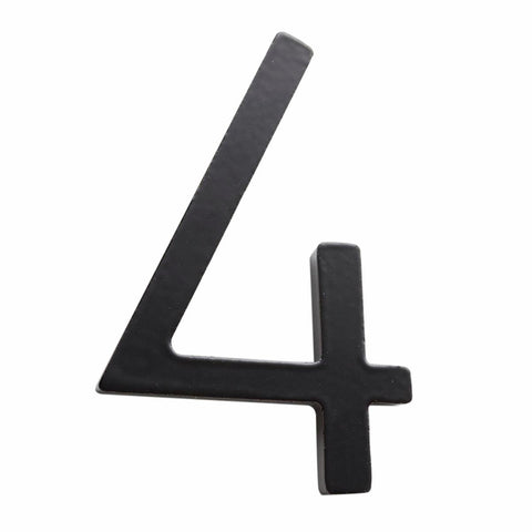Sandleford 75mm Black Zone House Number 4 - Galvanised Steel - Easy Installation - SuperSaverAU - view 1