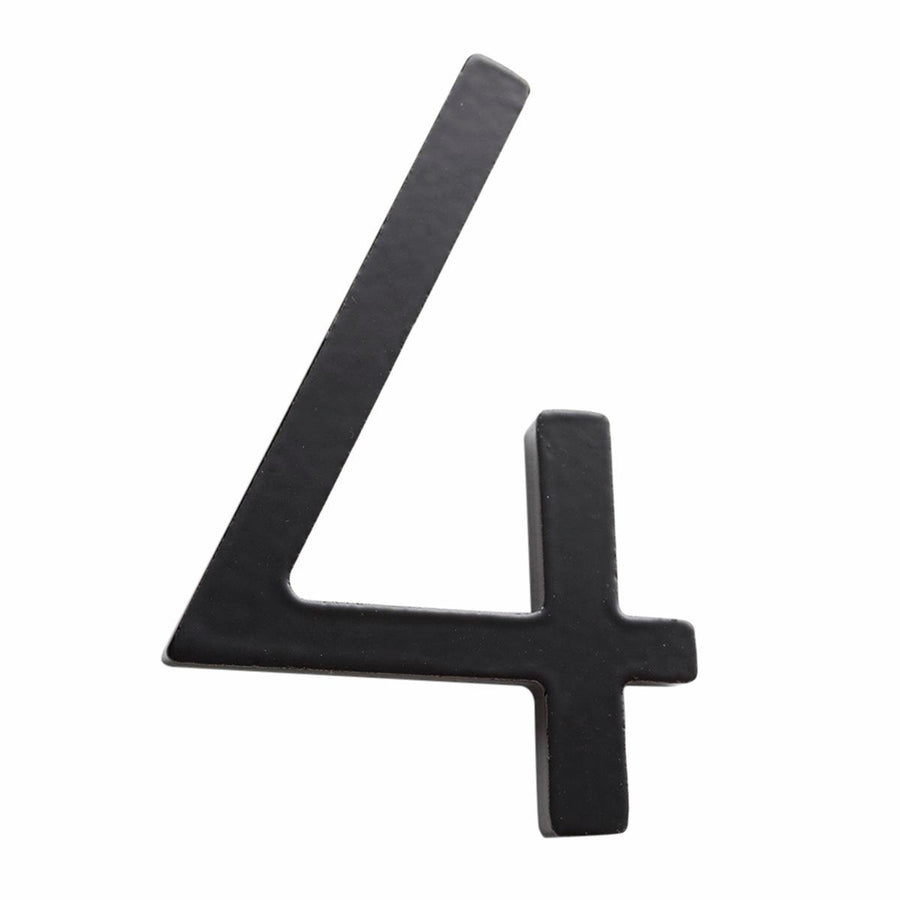Sandleford 75mm Black Zone House Number 4 - Galvanised Steel - Easy Installation - SuperSaverAU - view 1