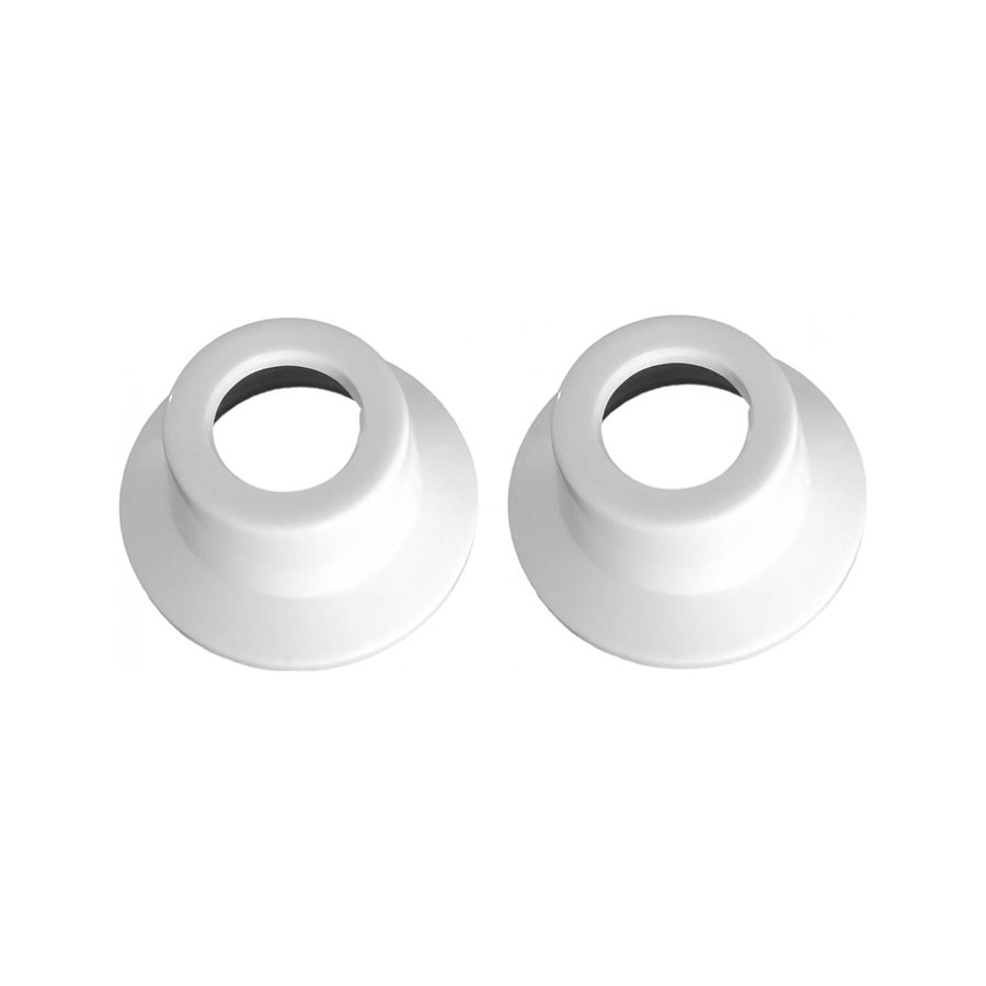 Shaw & Mason White Plastic Basin Flange - Pair