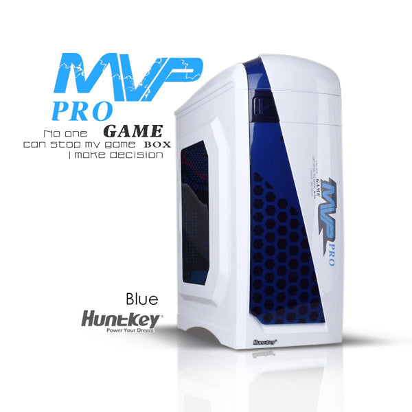 Huntkey MVP Pro  Gaming computer chassis - Blue (No PSU Included, NO FAN Included) - SuperSaverAU - view 1