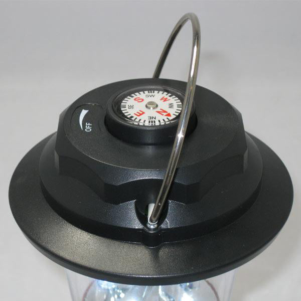 Portable LED Lantern with FM Radio, Compass, 10 x 18 cm, 8 LEDs