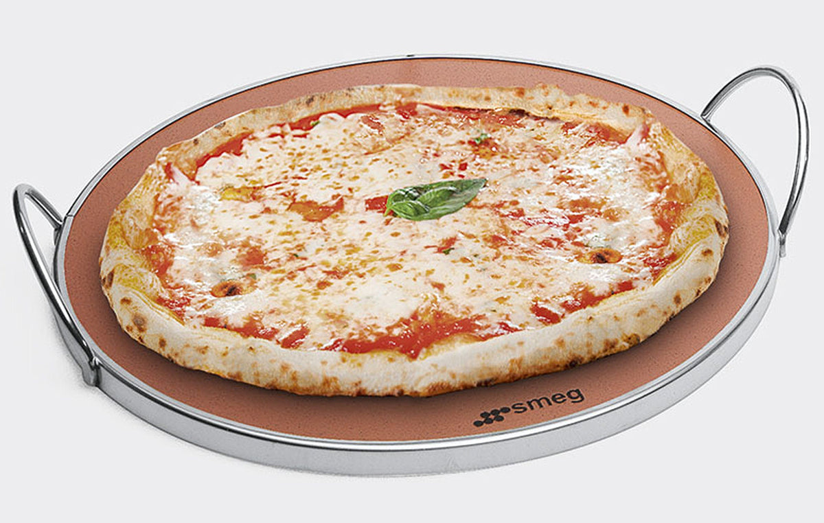 Smeg Refractory Pizza Stone with Handles - For Gas Ovens, Ovens and Cookers, Not for Microwaves - PRTX