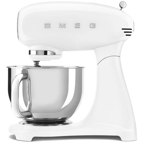 Smeg 50s retro style stand mixer 4.8L - White finish, 800W, 10 speeds, safety lock - SMF03WHAU