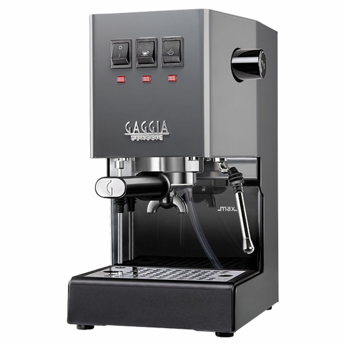 Gaggia Classic E24 Manual Coffee Machine - Industrial Grey - ESE Pod Compatible Solenoid Valve - RI9481-16